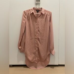 BRAND NEW | NEVER WORN | Express Satin Fold Over Front Portofino Shirt